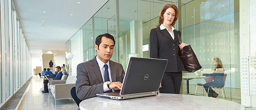 business, office, computer, adult, technology, laptop, indoors, employee, internet, suit, communication, woman, meeting, confidence, room, connection, portrait, lobby, people, happiness