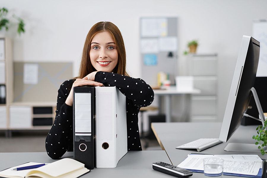 office, computer, indoors, woman, business, technology, desk, adult, laptop, internet, telephone, table, room, sit, employee, people, wireless, furniture, chair, professional