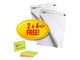 Post-it Super Sticky Flipchart Easel Pad, 559P, 2 + 4 FREE Meeting Notes, 635 x 762 cm, 30 Sheets, White